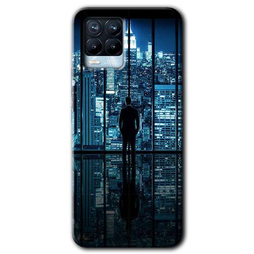Realme 8 Pro HD Baskılı Kılıf + 9D Tam Ekran Koruyucu - Şehir Manzarası