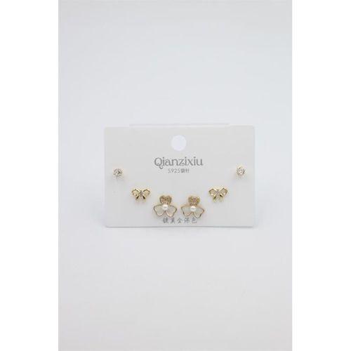 Çoklu Set Küpe - Altın