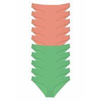 10 adet Eko Set Likralı Kadın Slip Külot Pudra Yeşil