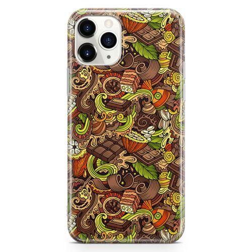Apple iPhone 11 Pro Max Kılıf Krokan Cikolata Arka Kapak Koruma Desenli Full Koruyucu
