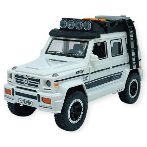 Sesli Işıklı Metal Off- Road Araba 16 cm - D700-04 - Beyaz