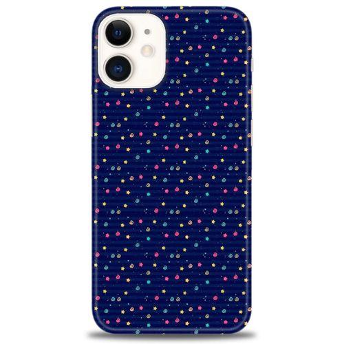 iPhone 12 Mini Kılıf HD Baskılı Kılıf - Gökyüzü Çizimi + Tam Ekran Koruyucu