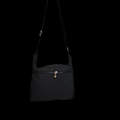 Fiyra ç2 Siyah Beş Gözlü Krinkıl Kumaş Bayan Çapraz Omuz Çanta