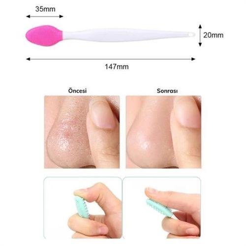 2 Adet Dudak Fırçası Peeling Etkili Gözenek Siyah Nokta Temizleyici Akne Giderici Çift Yönl