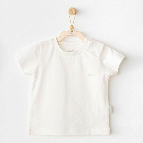 Andywawa Andywawa AC25971 Casual Bebek Tişört White
