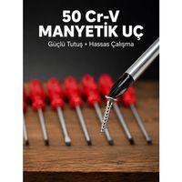 7 Parça Tornavida Seti Manyetik Uç Ergonomik Sap