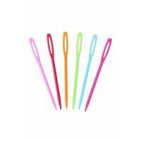6 Adet Plastik Yün Iğnesi 9cm