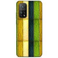Xiaomi Mi 10T Pro 5G Kılıf Patchwork (37) Silicone Cover Sarı Lacivert