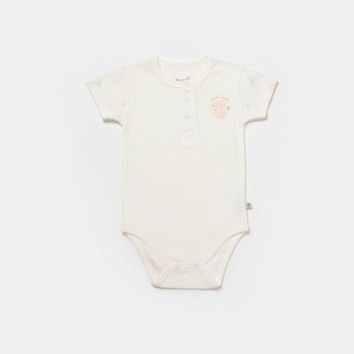Bibaby Bibaby Biorganic Koala Jungle Kısa Kol Bebek Body 56972 Pembe