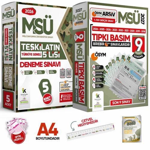 2026 MSÜ ÖSYM Çıkmış Soru 9lu Tıpkı Basım ve Teşkilatın 5lisi Özgün Deneme 2li Set Türkiye Geneli