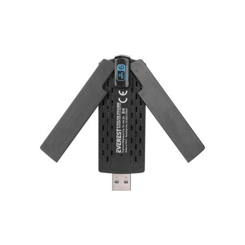 EVEREST EWA1800, 1800Mbp, 2.4Ghz ve 5Ghz Dual Band, WIFI 6, 2x3.5dbi Anten, USB3.0, WIRELESS ETHERNET