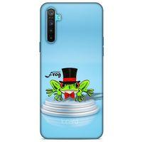 Oppo Realme 6i Kılıf FunnyMaX (7) Telefon Kılıfı Açık Mavi Kurbağa