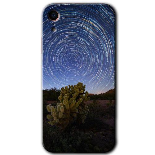 iPhone XR Kılıf HD Desen Baskılı Arka Kapak + Mat Kobra Cam - Eclipse Sky