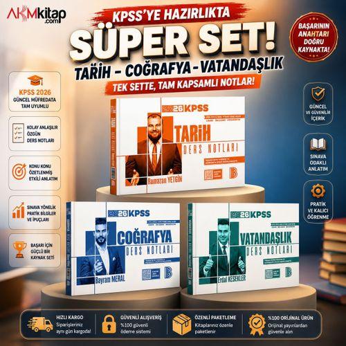 Benim Hocam 2026 KPSS Tarih Coğrafya ve Vatandaşlık Video Ders Notları Seti 3 Kitap