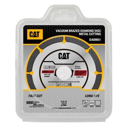 CAT DA09051 115mm Profesyonel Çelik, İnox, Demir Elmas Metal Kesme Diski (Soketli, Aralıklı Kenar)