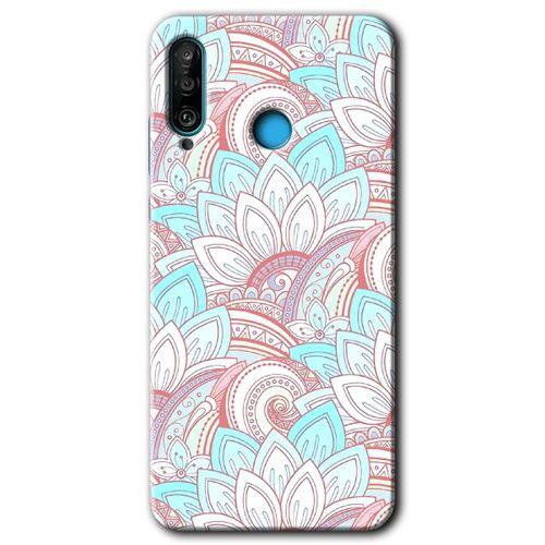 Huawei P30 Lite Kılıf Kapak - Çin Mandala 1 +Hayalet Ekran Yandan Gözükmez