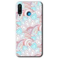 Huawei P30 Lite Kılıf Kapak - Çin Mandala 1 +Hayalet Ekran Yandan Gözükmez