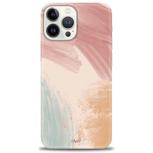 iPhone 14 Pro Max Kılıf HD Baskılı Kılıf - Soft Renkler + Tam Ekran Koruyucu
