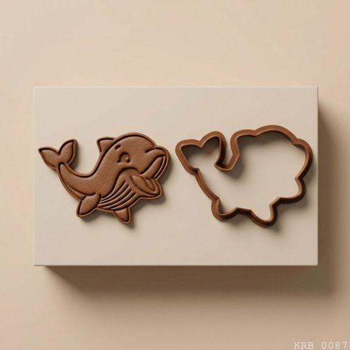 Sevimli Yunus Hamur Şekillendirici Kurabiye Kalıbı Oyun Hamuru Kalıbı 9 cm