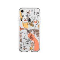 iPhone 7 Women Line Style Lens Korumalı Şeffaf Telefon Kılıfı