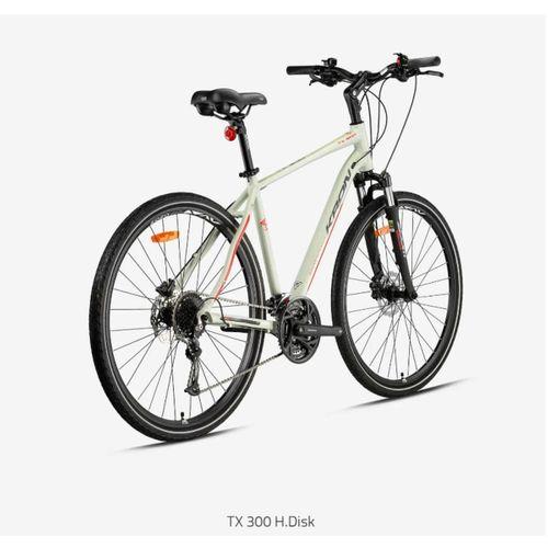Kron TX300 Hidrolik Disk 28 Jant Trekking Bisiklet Mat Bej-Gri/Kırmızı 51 cm