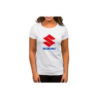 Suzuki Logo Text Beyaz Kadın Tişört