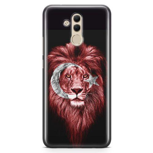 Huawei Mate 20 Lite Kılıf Aslan Türk Arka Kapak Koruma Desenli Full Koruyucu