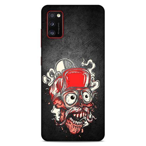 Lopard Samsung Galaxy A41 Uyumlu Kılıf Tattoo's (5) Koruma Kabı Kırmızı Siyah