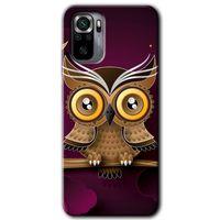 Xiaomi Redmi Note 10 HD Baskılı Kılıf + 9D Tam Ekran Koruyucu - Owl Bird Branch
