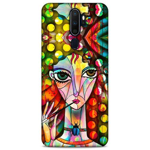 Lopard Oppo A5 2020 Uyumlu Kılıf Sürreal Yüzler ♀ (3) Kapak Baskılı