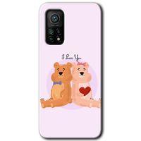 Xiaomi Mi 10T Pro HD Baskılı Kılıf + 9D Tam Ekran Koruyucu - Sevgili Ayıcık