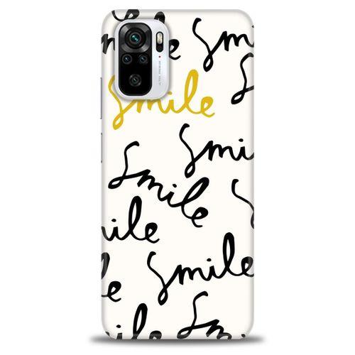Xiaomi Redmi Note 10S Kılıf HD Baskılı Kılıf - S Smile + Tam Ekran Koruyucu