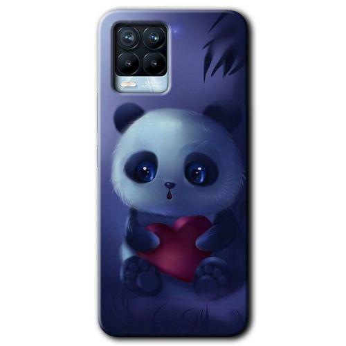 Realme 8 Pro Kılıf Baskılı Kapak - Bebek Panda + 5D Tam Kaplayan Cam