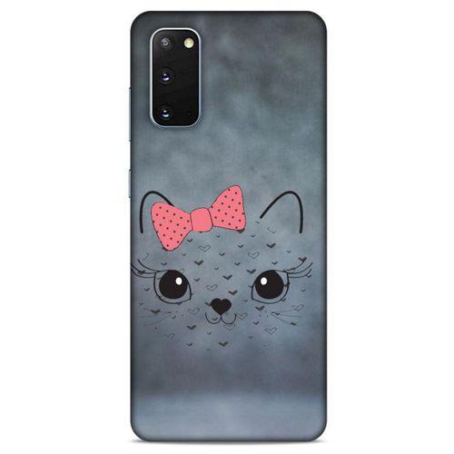 Lopard Samsung Galaxy S20 Uyumlu Kılıf Kediler (13) Silikon Kap Papyonlu