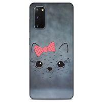 Lopard Samsung Galaxy S20 Uyumlu Kılıf Kediler (13) Silikon Kap Papyonlu