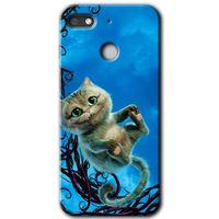 General Mobile GM 8 Go Kılıf HD Desen Baskılı Arka Kapak + Temperli Cam - Çılgın Kedi