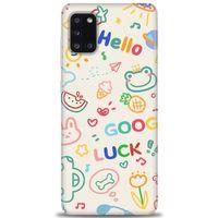Samsung Galaxy A31 Kılıf HD Baskılı Kılıf - Goog Luck + Tam Ekran Koruyucu