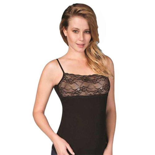 Kadın Ribana Geniş Dantelli İp Askılı Atlet Berrak-2118