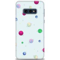 Samsung Galaxy S10E Kılıf HD Baskılı Kılıf - Gezegenler Çizim + Tam Ekran Koruyucu