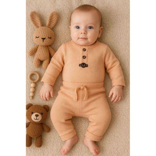 Waffle Çıtlı Düğmeli 2'li Mevsimlik Takım