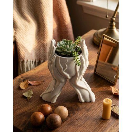 Minimalist El Tasarımlı Dekoratif 3d Saksı Vazo Modern Masa Dekoru