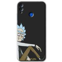 MRCİLETİSİM Honor 8x Kılıf HD Desen Baskılı Arka Kapak + Temperli Cam - Rick