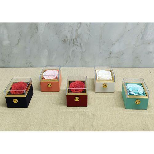 Romantik  Gül Yüzük Kutusu Kare