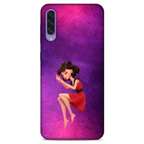 Samsung Galaxy A50s Kılıf Depresyon (40) Fit Silikon Kılıf Kahverengi Beyaz