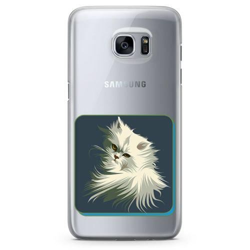 Samsung Galaxy S7 Edge Kılıf Kedi Minyatur Arka Kapak Koruma Desenli Full Koruyucu