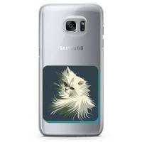 Samsung Galaxy S7 Edge Kılıf Kedi Minyatur Arka Kapak Koruma Desenli Full Koruyucu