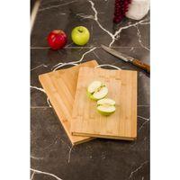 2 Lİ Bambu Kesme Tahtası Sunum Tahtası 22x32