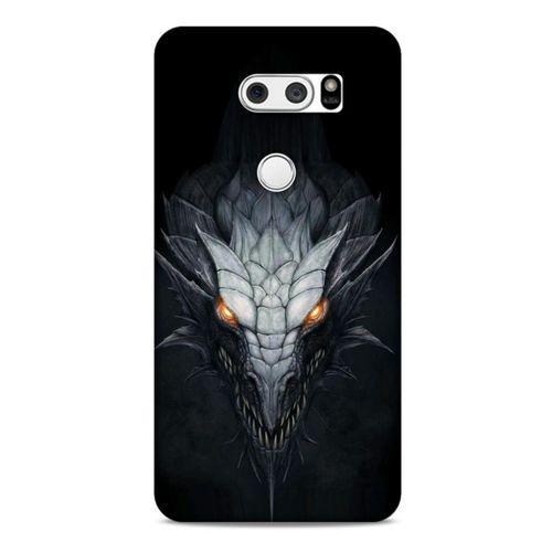 LG K50S Kılıf Dragons (13) Silikon Kap Gri Ejderha