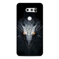 LG K50S Kılıf Dragons (13) Silikon Kap Gri Ejderha