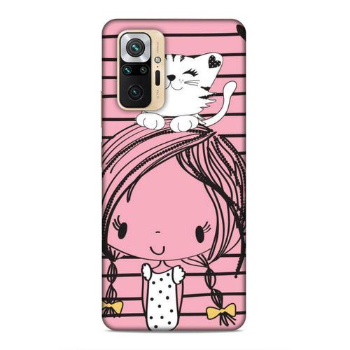 Xiaomi Redmi Note 10 Pro Uyumlu Kılıf Face'X 24 Darbe Emici Kılıf Kedili Kız